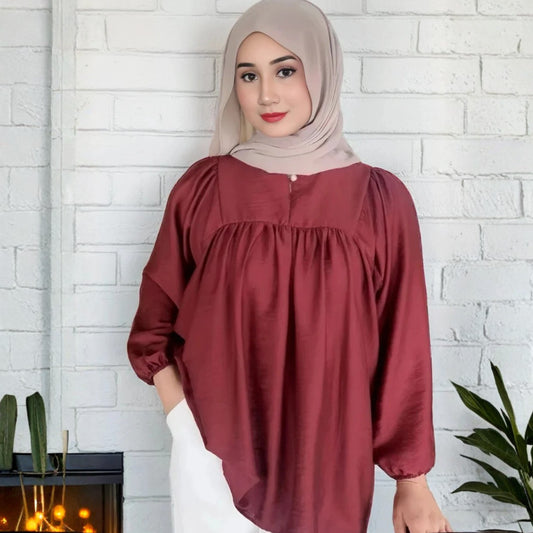 POLO BLOUSE – PREMIUM LINEN COTTON | STYLISH  COMFY