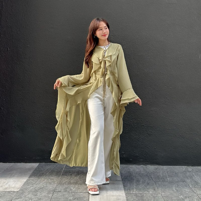 Hawa Cardigan Premium - Boleh Dipakai Dengan (Dress, Pants, Jeans) With Free Shawl