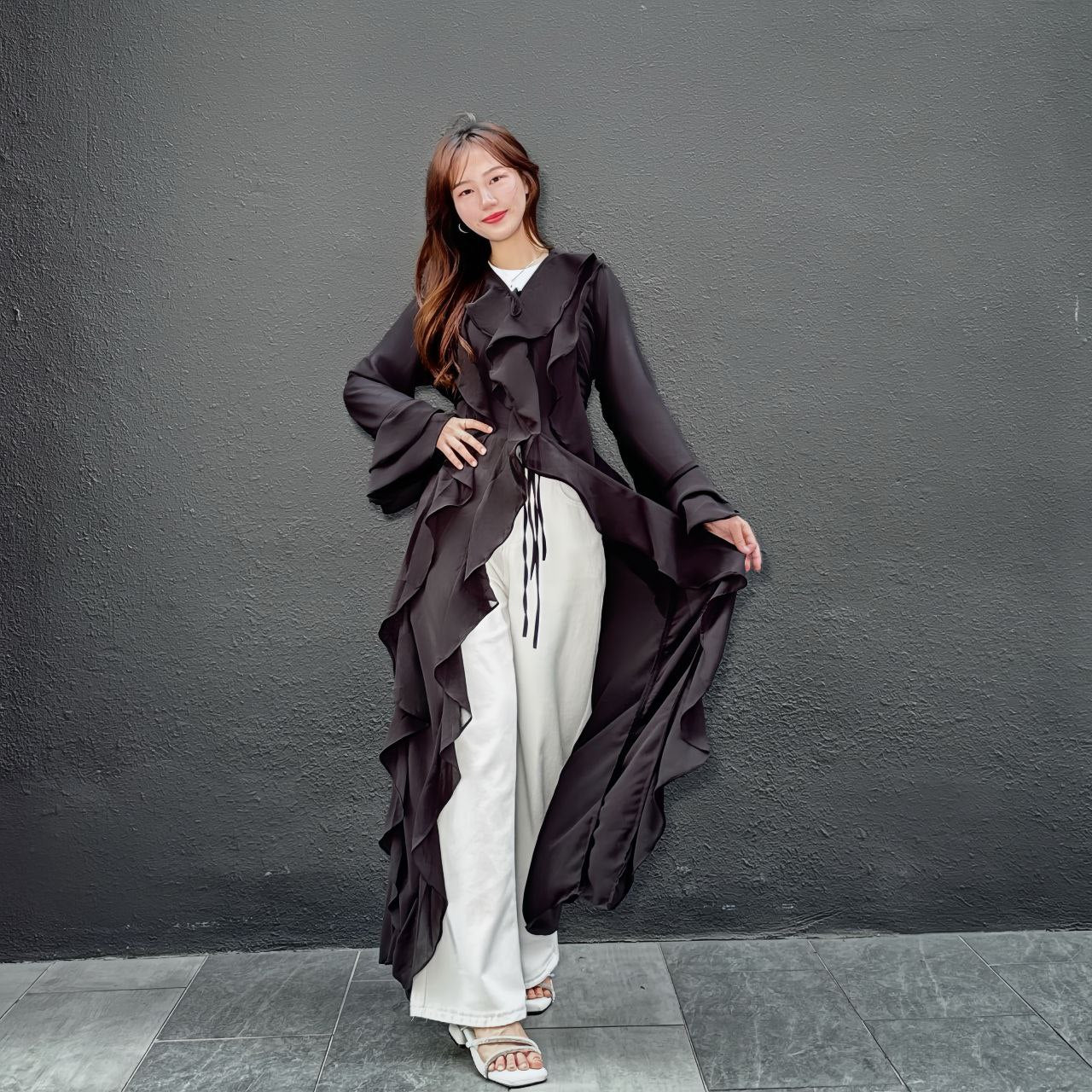 Hawa Cardigan Premium - Boleh Dipakai Dengan (Dress, Pants, Jeans) With Free Shawl