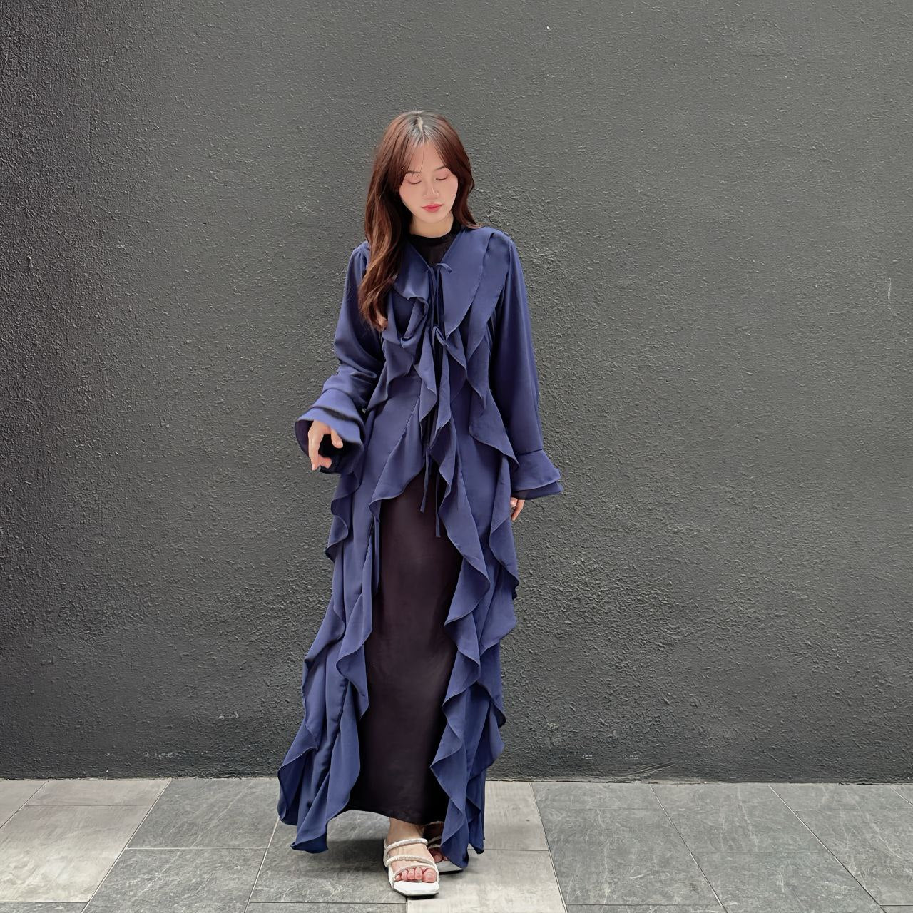 Hawa Cardigan Premium - Boleh Dipakai Dengan (Dress, Pants, Jeans) With Free Shawl