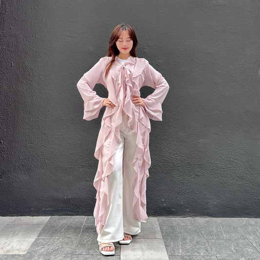 Hawa Cardigan Premium - Boleh Dipakai Dengan (Dress, Pants, Jeans) With Free Shawl